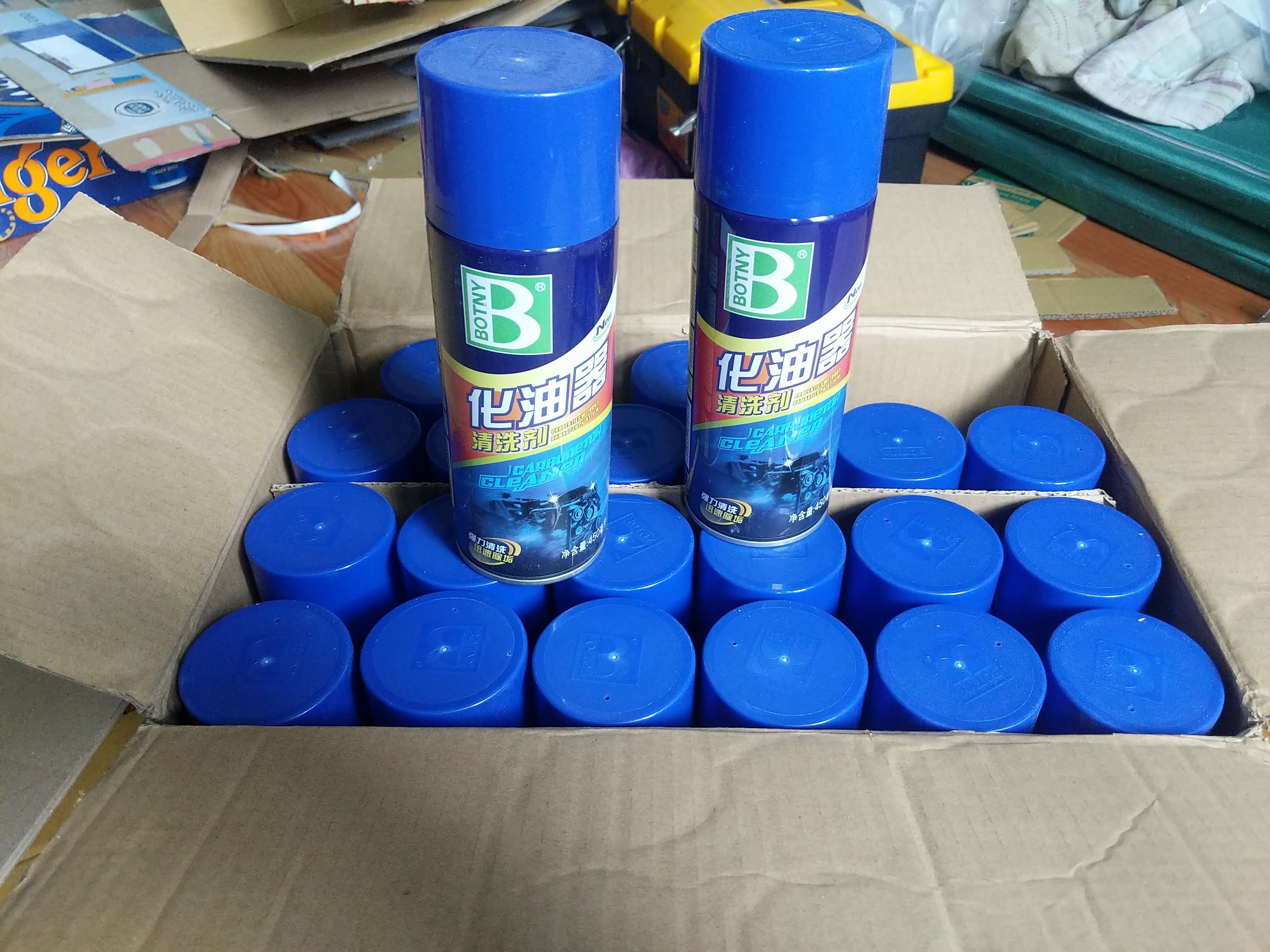 Chai xúc bình xăng con BOTNY 450ML, xịt rửa họng ga , vệ sinh kim phun / chai vệ sinh chế hòa khí / xịt bình xăng con