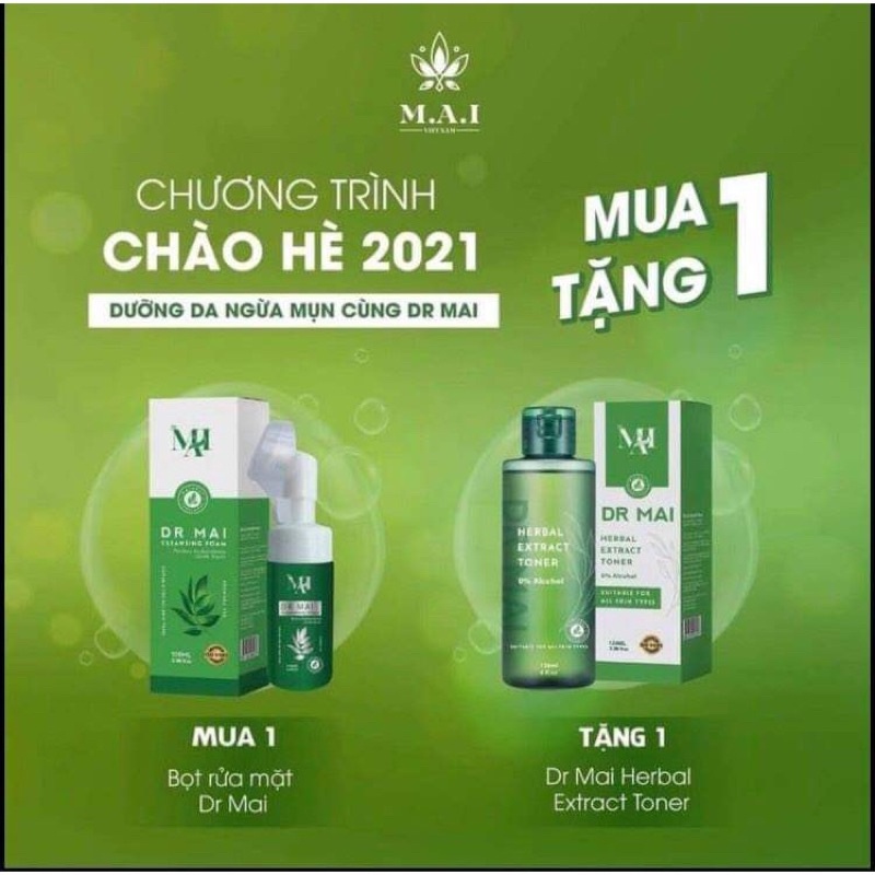 Sữa Rửa Mặt Dr Mai 100MlL tặng toner Dr Mai
