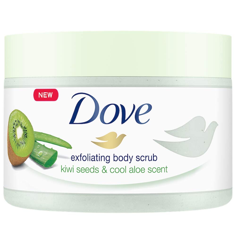 "Tẩy tế bào chết Dove Exfoliating Body Polish Body Scrub Kiwi Seeds & Cool Aloe Scent 298g"