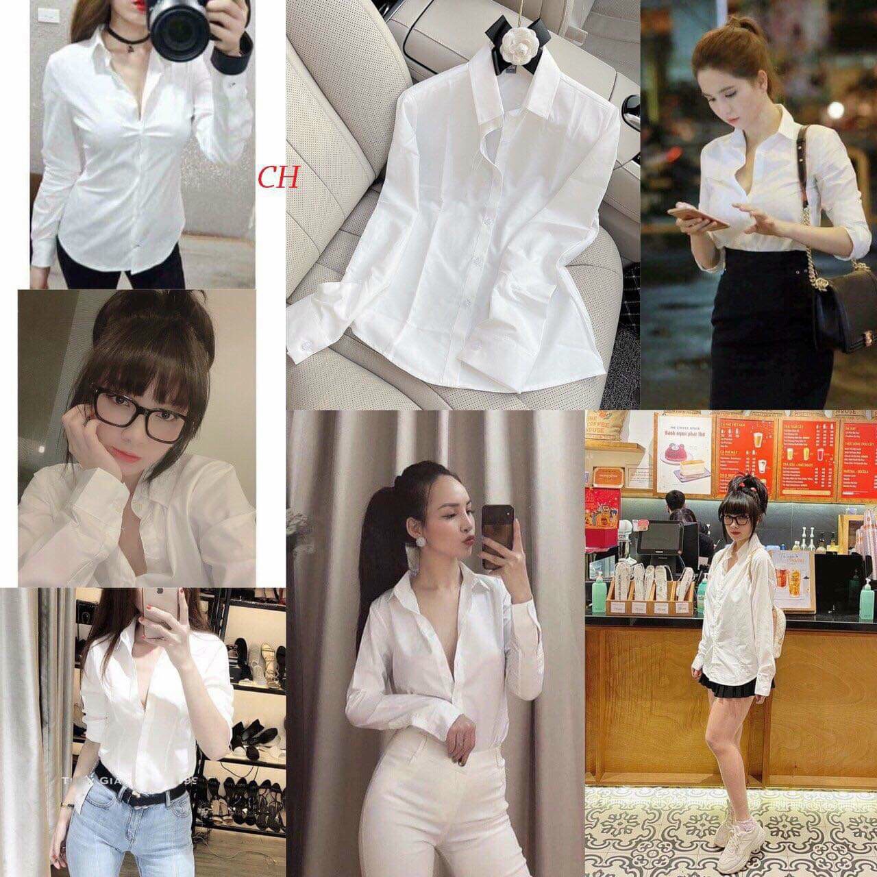 Áo sơ mi trắng quốc dân không lỗi mốt chất mát
