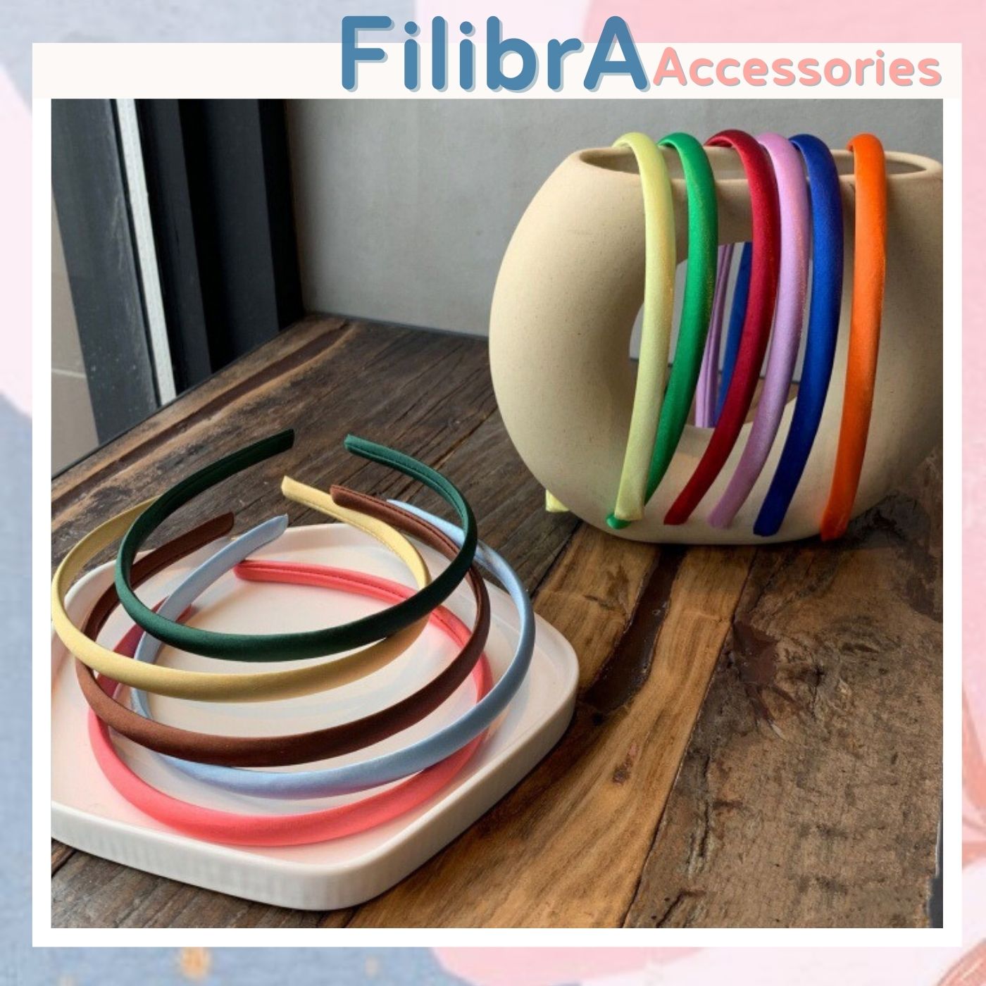 Băng đô cài tóc màu trơn đơn giản phong cách Ulzzang, phụ kiện tóc CT014 - Filibra style