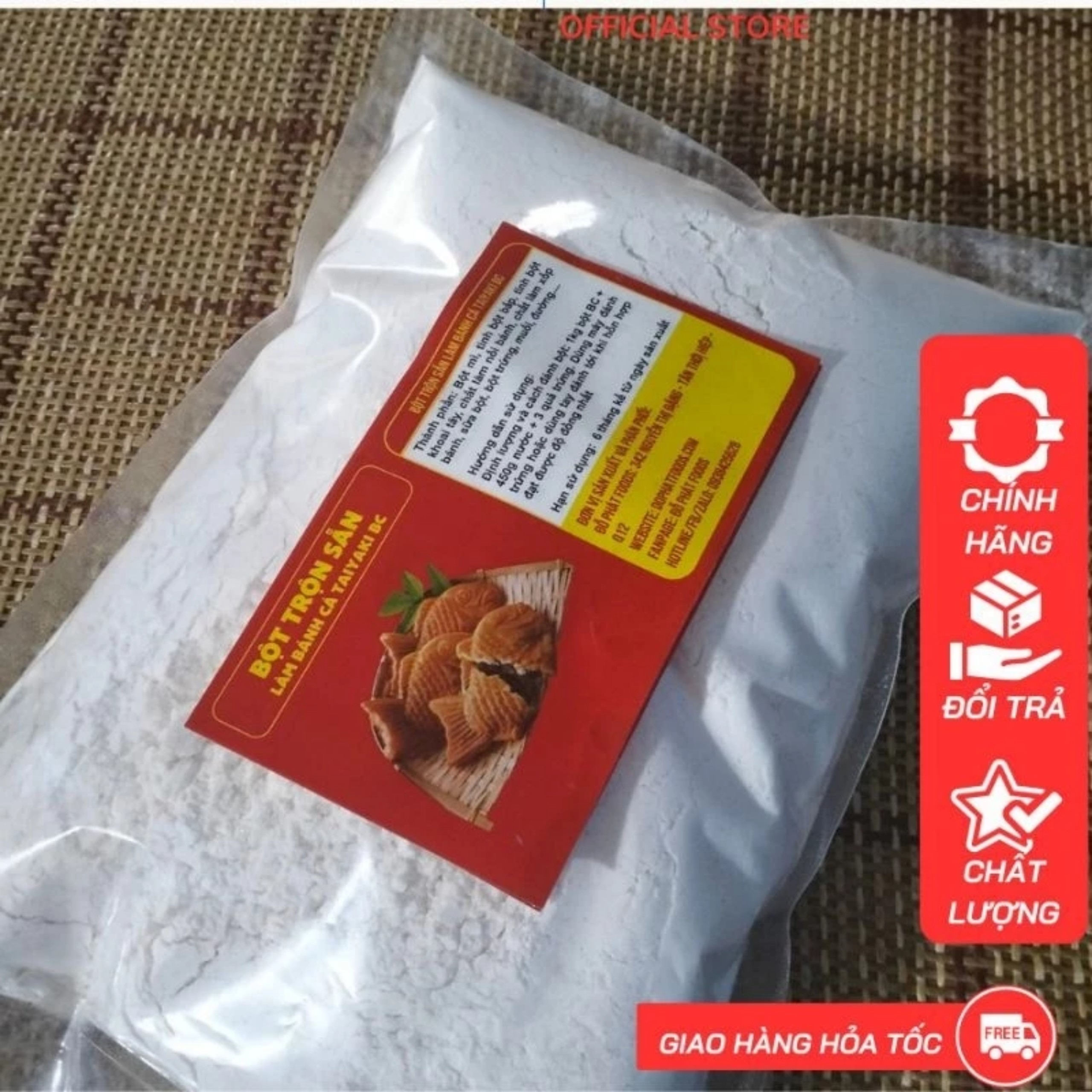 1kg Bột bánh cá Taiyaki trộn sẵn