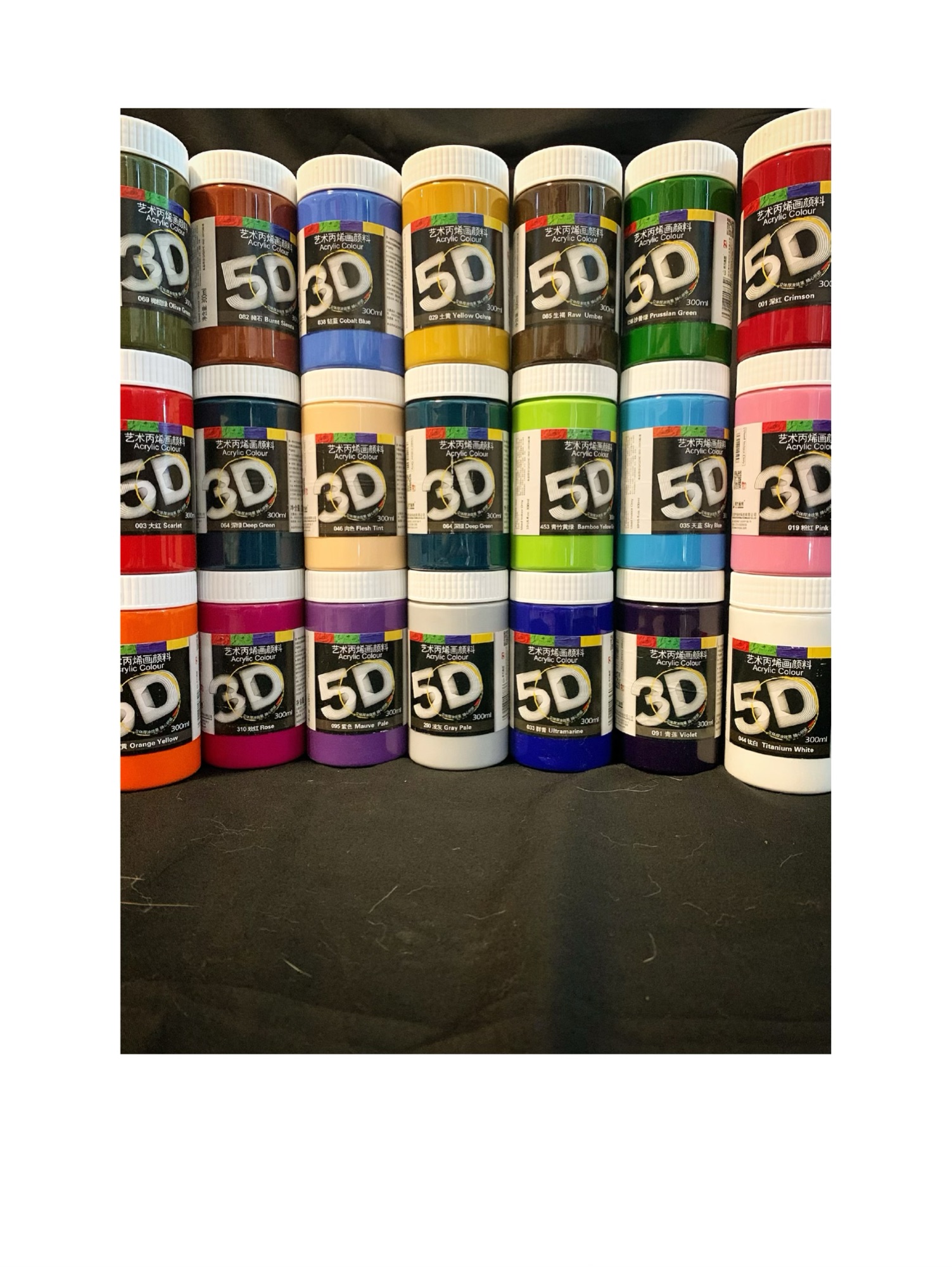[HCM]Màu Acrylic 3D - 5D 300ml Lọ Nguyên