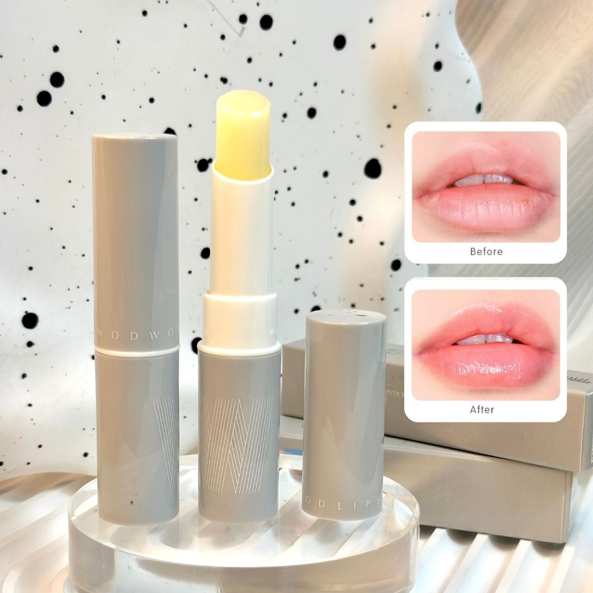 Son dưỡng môi không màu wodwod w1000 dưỡng ẩm làm mềm môi