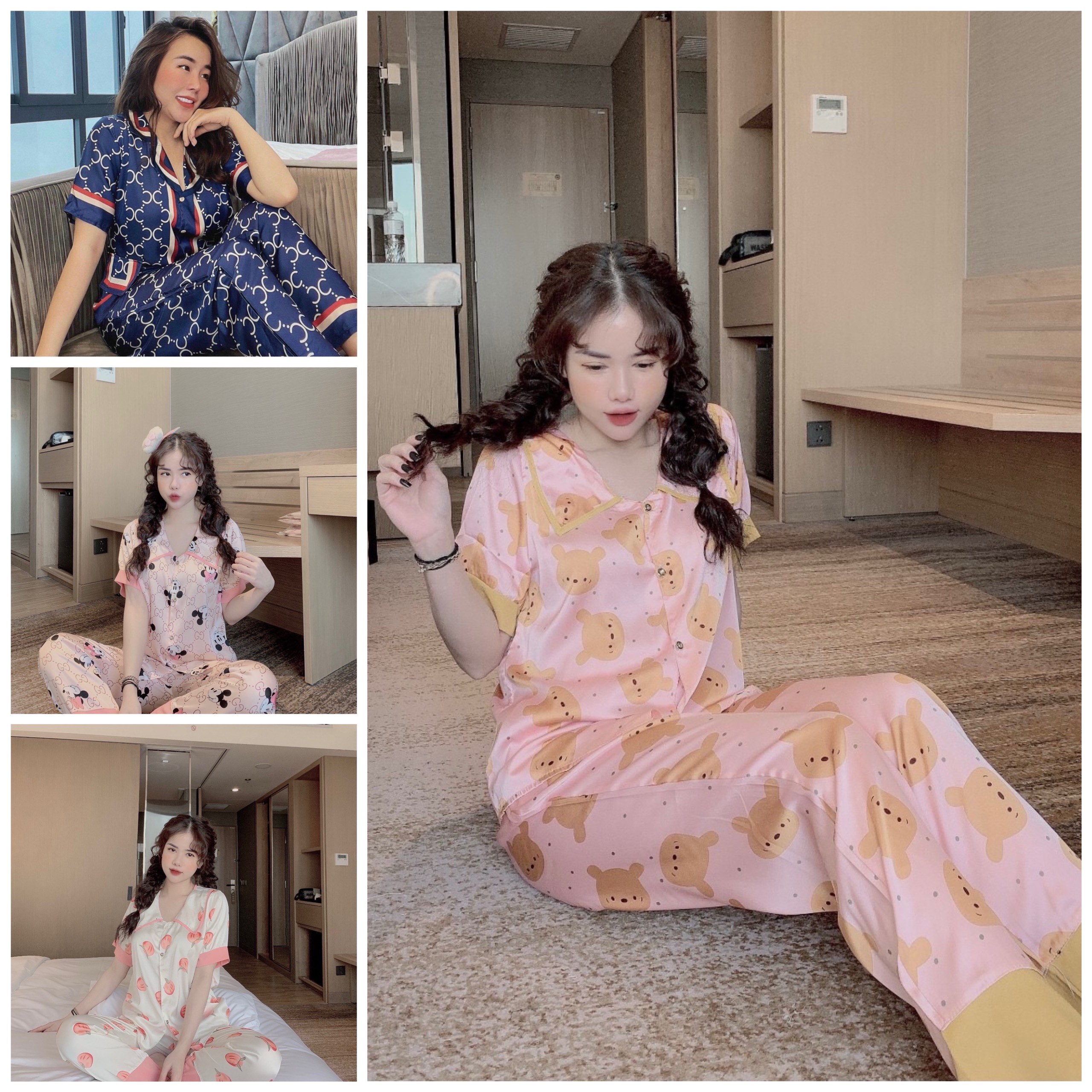 Đồ bộ Pijama mặc nhà, Đồ bộ Latin, lua tơ tằm sang trọng, hàng may chuẩn đẹp