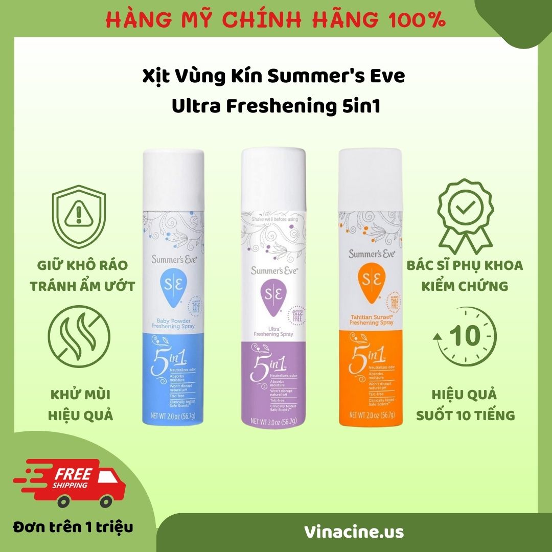 Xịt thơm kháng khuẩn vùng kín Summer's Eve 56.7g