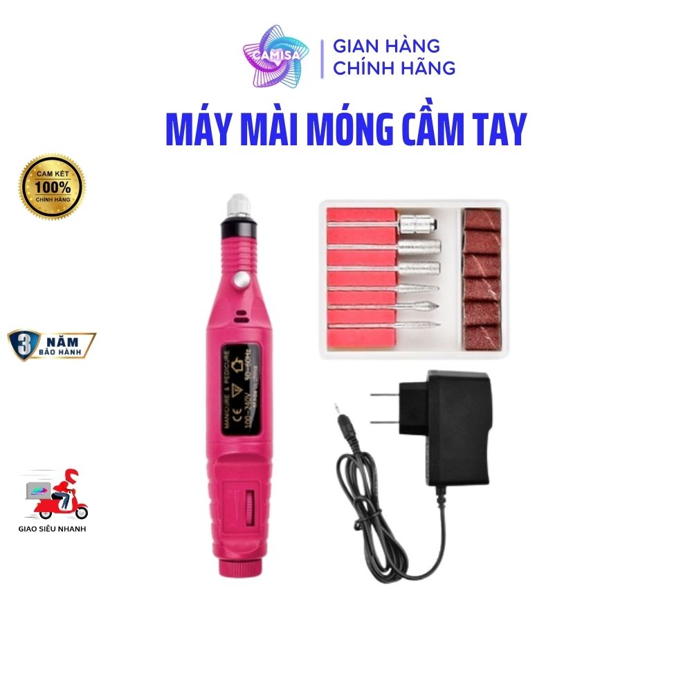 Máy mài móng mini máy mài móng cầm tay nail chính hãng tặng kèm 6 đầu mài camisa