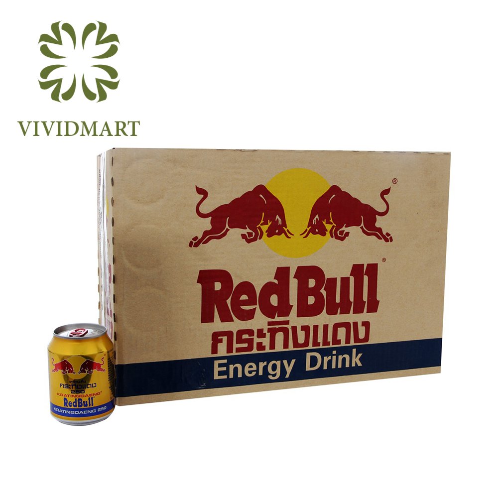 [Toàn quốc] NƯỚC UỐNG TĂNG LỰC BÒ HÚC (BÒ CỤNG) RED BULL - THÙNG 24 LON REDBULL 250ML