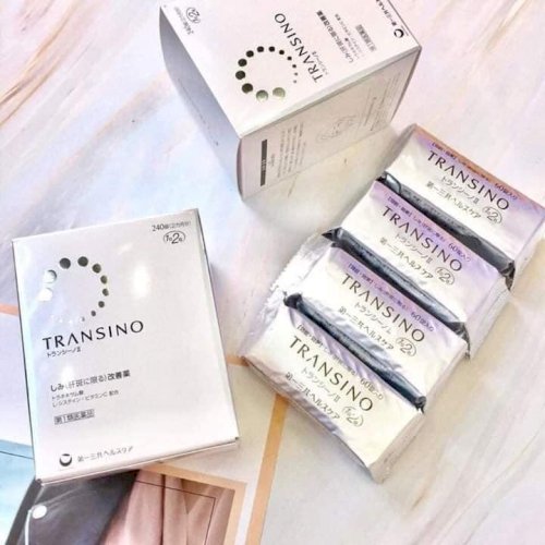 Hộp đựng viên uống giảm nám tàn nhang Transino 240 viên Nhật Bản