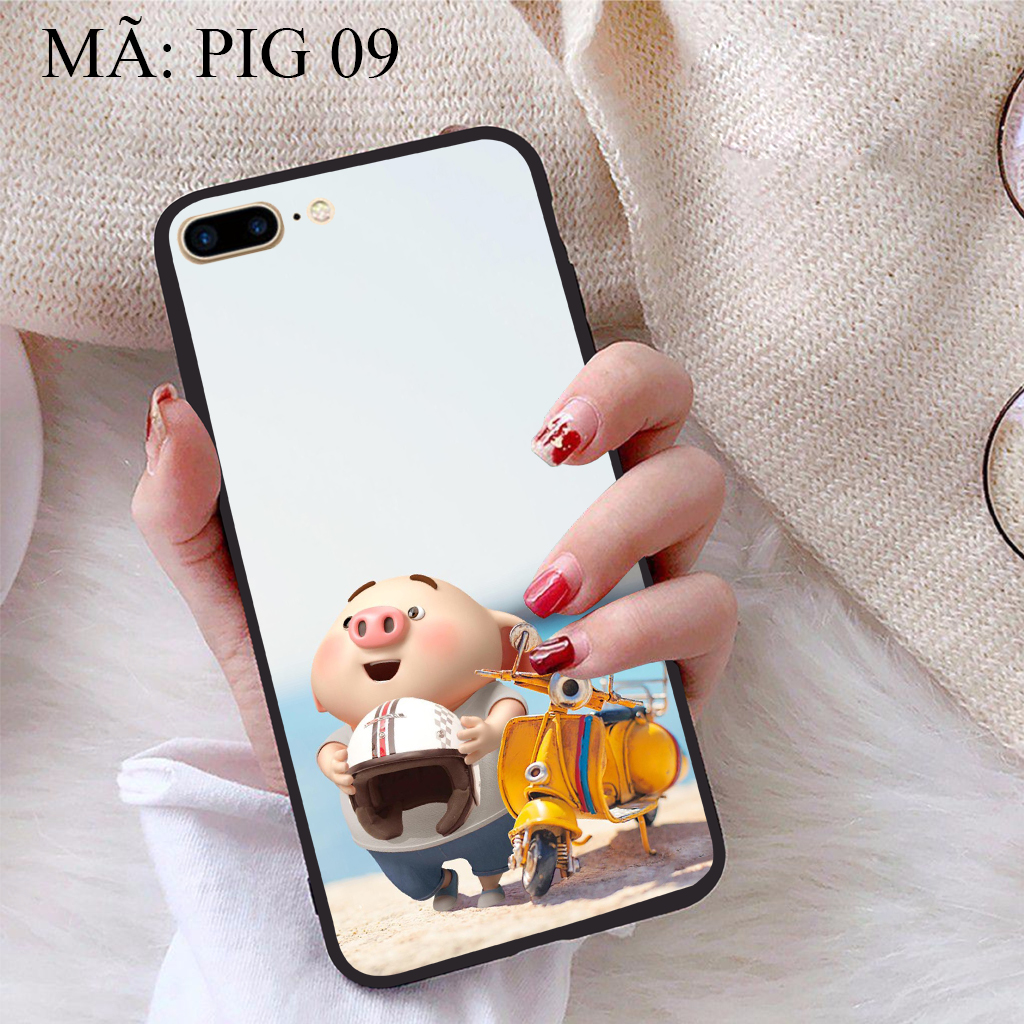 Ốp lưng iCase dành cho iPhone 7 Plus viền dẻo TPU BST Pig Cute