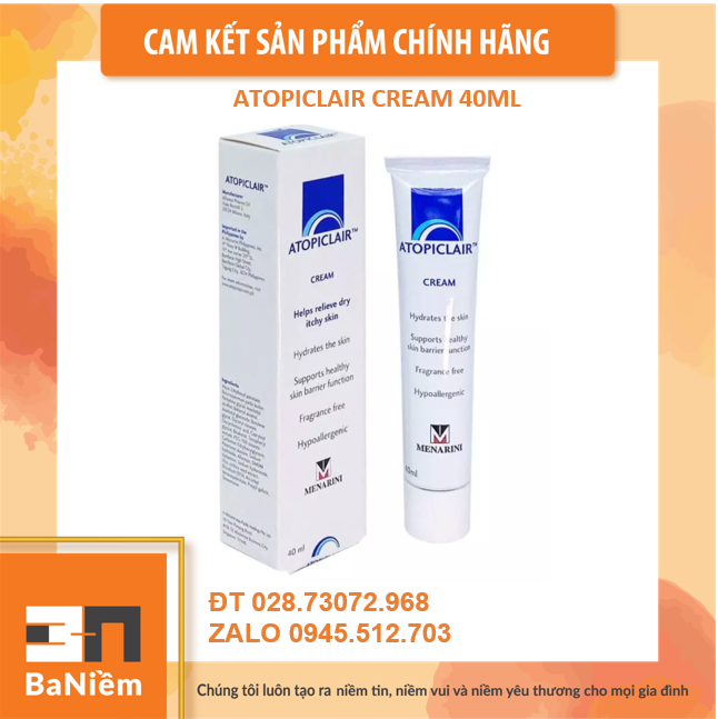 Atopiclair cream kem làm dịu da 40ml