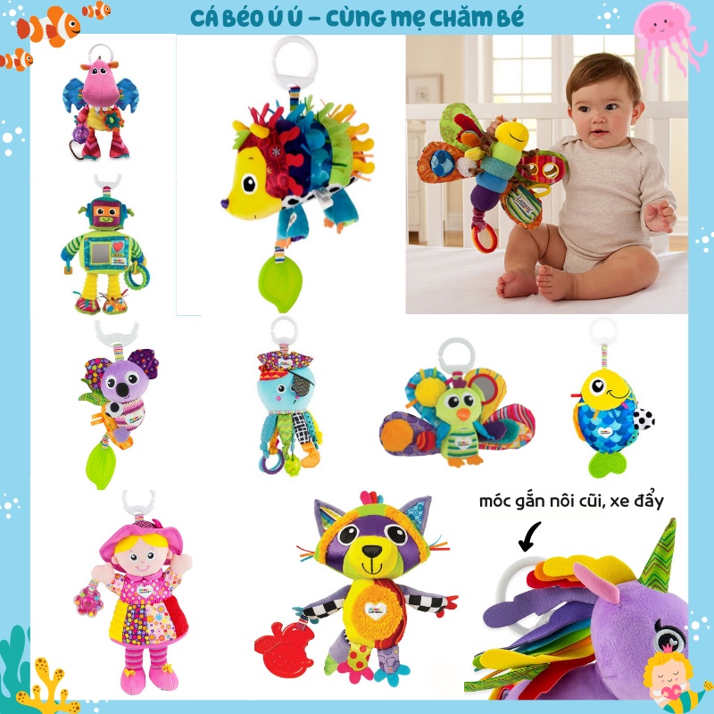 [Nhiều mẫu] Đồ chơi Lamaze by Tomy kích thích giác quan cho bé, thú bông cảm giác, lục lạc treo nôi, xe đẩy CM04