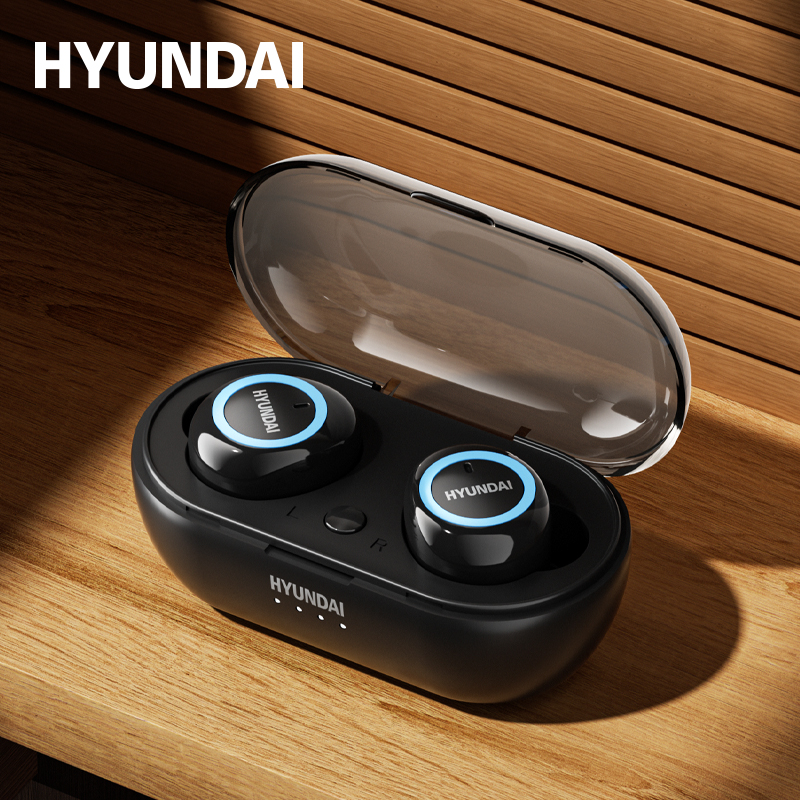 Hyundai HYT21 TWS Tai nghe bluetooth bt5.3 Tai nghe nhét tai không dây 9D âm thanh độ trung thực cao thể thao không thấm nước TWS Tai nghe kèm mic không dây cho Oppo Realme Xiaomi Earbuds