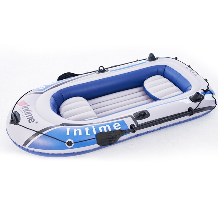 Thuyền bơm hơi Intimes chính hãng cao cấp - Thuyền đánh cá, du lịch dã ngoại - Tặng kèm bơm tay di động