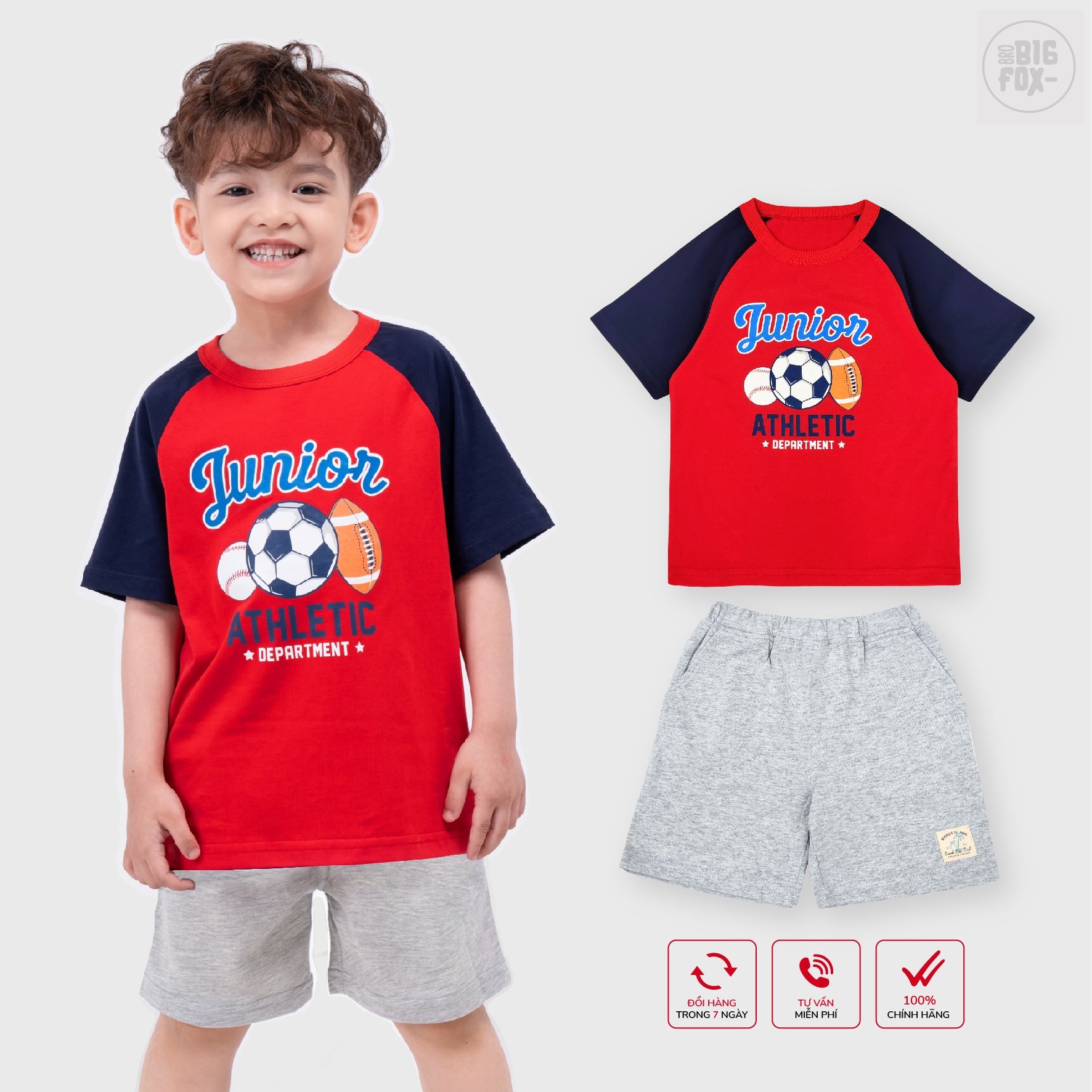 Đồ bộ bé trai size đại, Set bộ trẻ em chất cotton phong cách Âu Mỹ 10 – 26 kg QATE 10