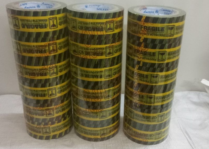 Băng keo dán thùng hàng dễ vỡ loại 100 yard siêu dính - băng đóng hàng hóa
