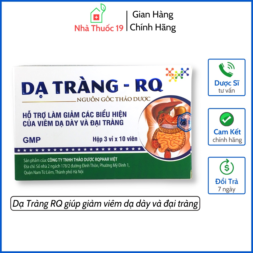 Viên Uống RQ hỗ trợ giảm viêm đại tràng cấp và mãn tính