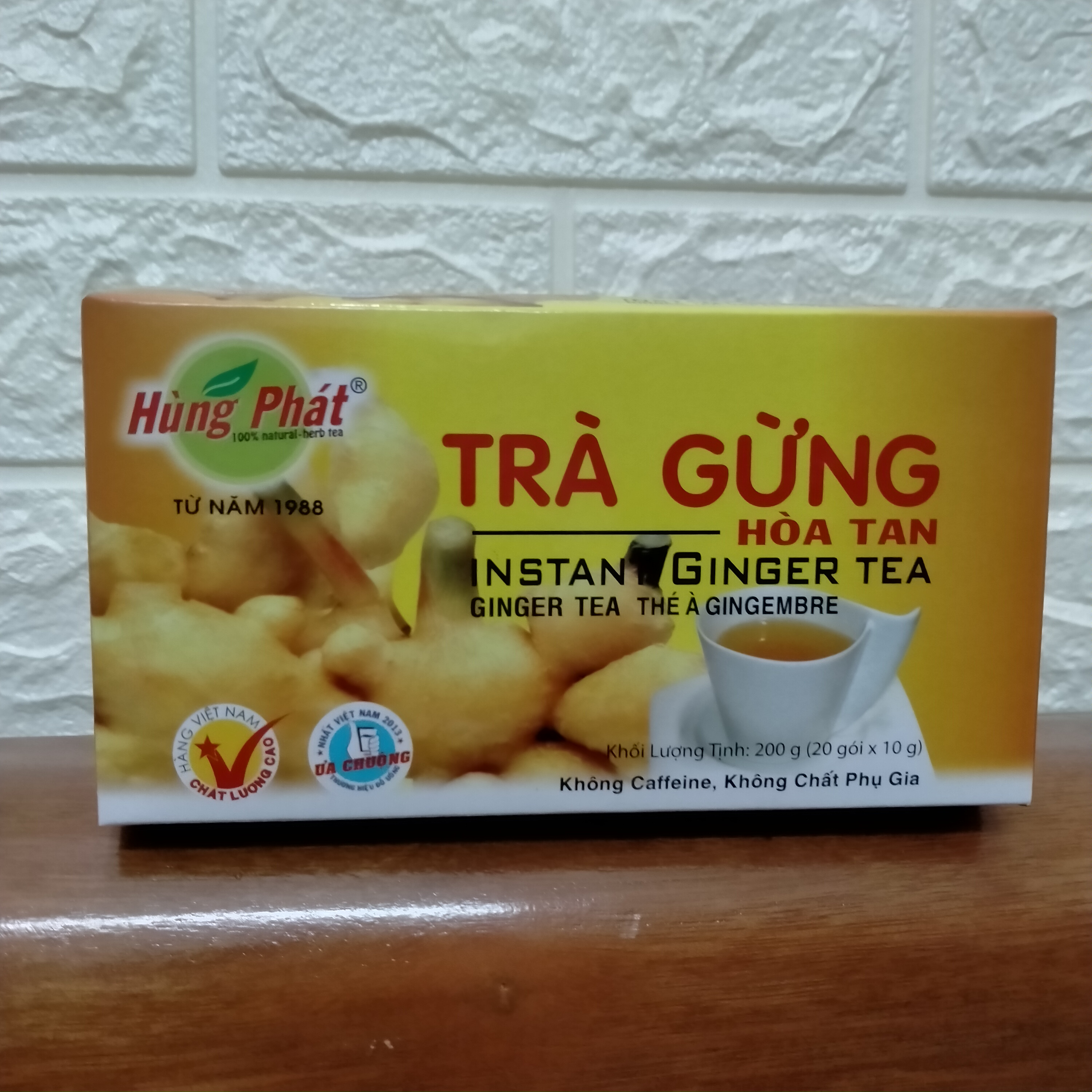 Trà gừng hùng phát ( 20 túi lọc x 10g , LOẠI TO )