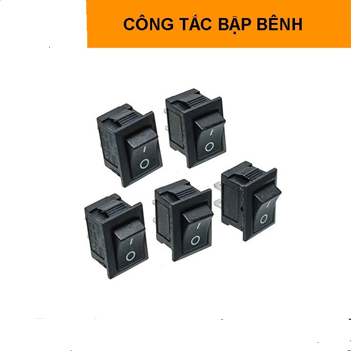 Combo 5 công tắc bập bênh kcd11-101 6a 250v 2 chân