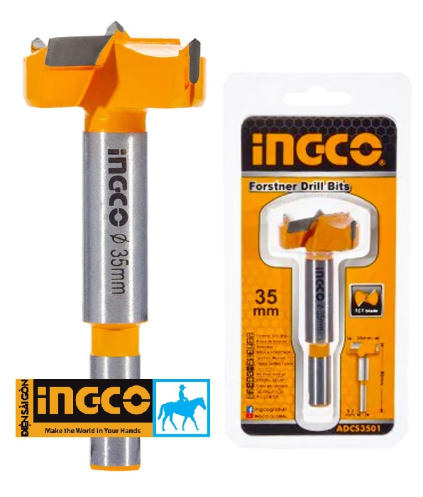 Mũi khoan gỗ mũi khoét gỗ 35mm 25mm ingco adcs3501
