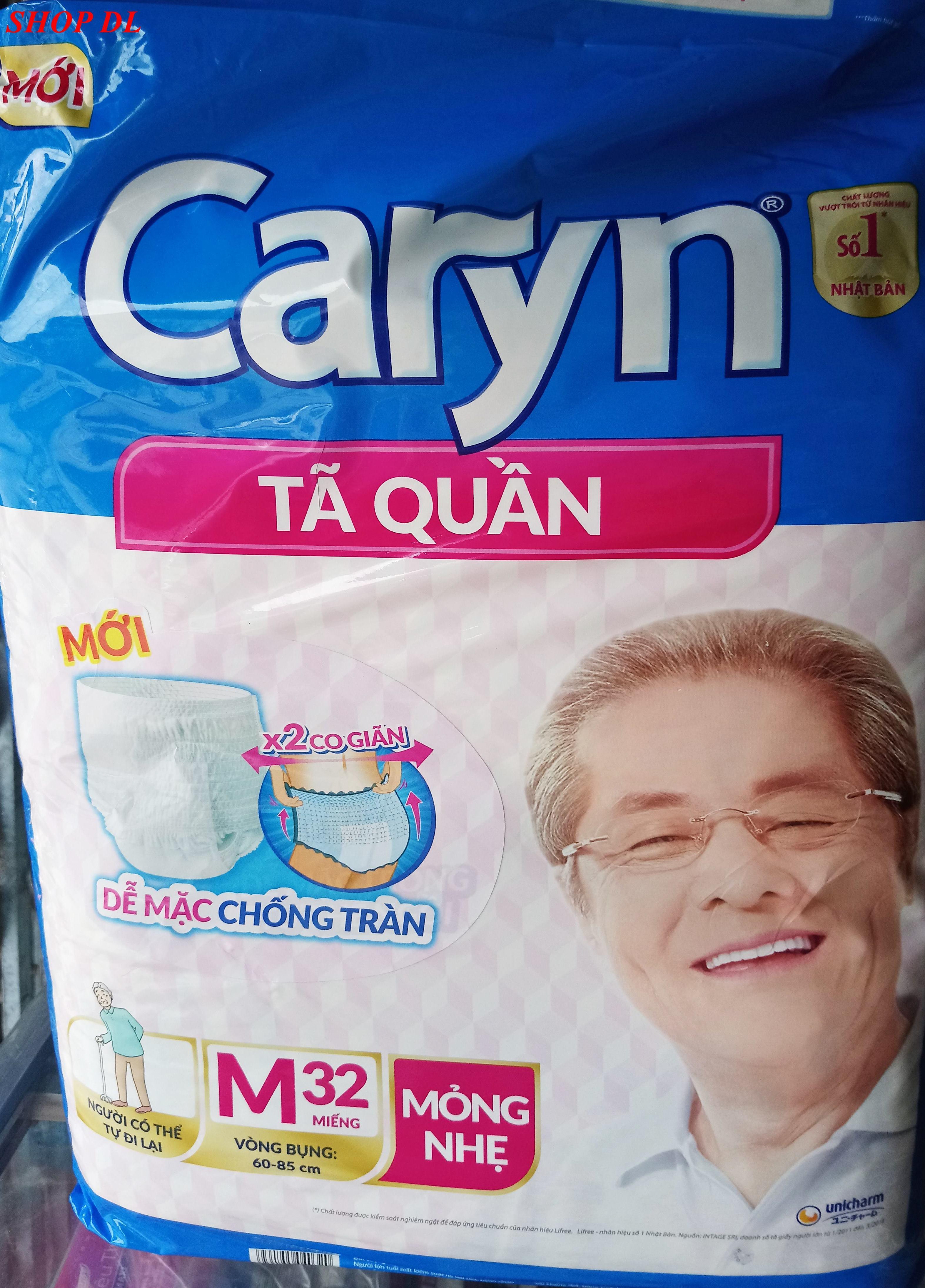 Tã quần mỏng nhẹ Caryn M32 (mẫu mới) tiết kiệm hơn - 1 gói 32 miếng (vòng bụng 60 - 85cm)