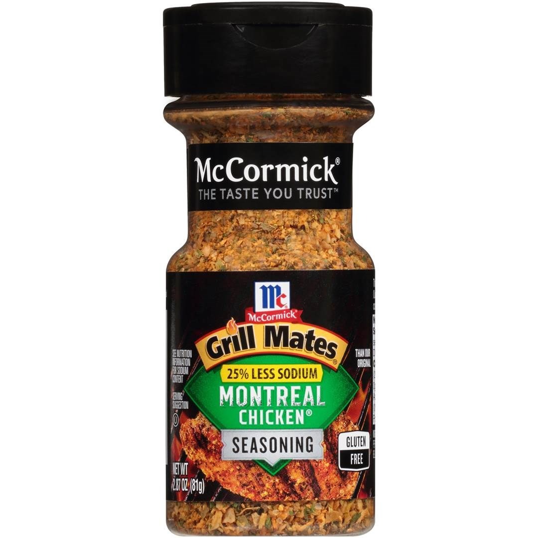 Gia vị ăn kiêng vị gà nướng ít muối mccormick grill mates montreal chicken seasoning 25% less sodium 81g