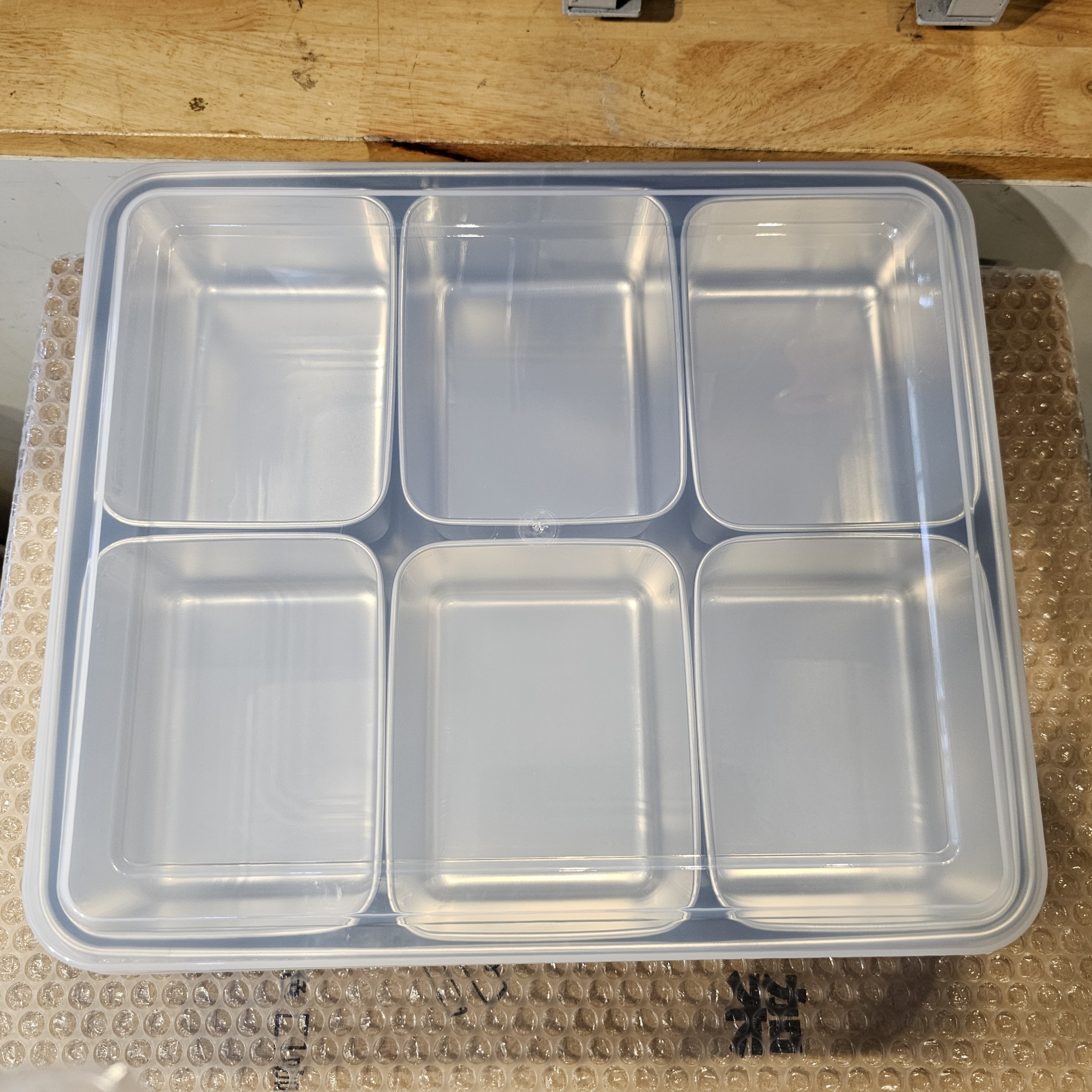 Khay inox đựng topping 6 ngăn 8 ngăn inox - có nắp đậy