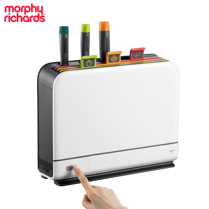 Bộ dao thớt tiệt trùng, khử khuẩn uv và sấy khô 70ºc morphy richards mr1001