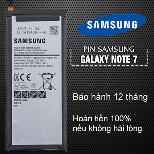 Pin samsung galaxy note 7/ note fan edition/ note fe - bảo hành 12 tháng - hoàn tiền 100% nếu không hài lòng123123