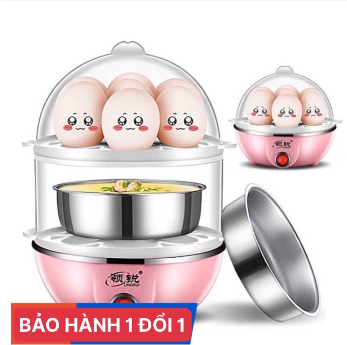 [HCM]NỒI ĐIỆN LUỘC TRỨNG HẤP THỨC ĂN SIÊU TỐC 2 TẦNG TIỆN LỢI - CA NẤU MÌ HÂM NÓNG THỨC ĂN ĐA NĂNG