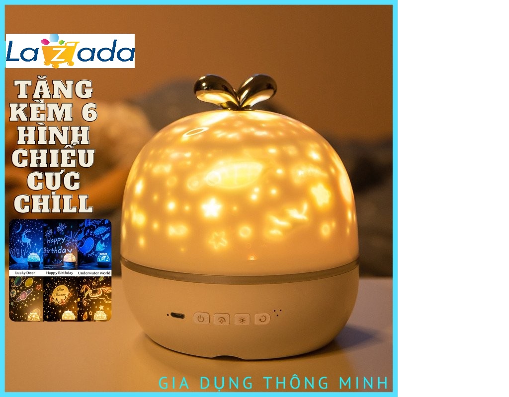 [HCM]Đèn chiếu sao đèn trang trí đèn ngủ tự xoay 360 Star Master pro. Mang cả bầu trời trăng sao vào căn phòng bé nhỏ của mình