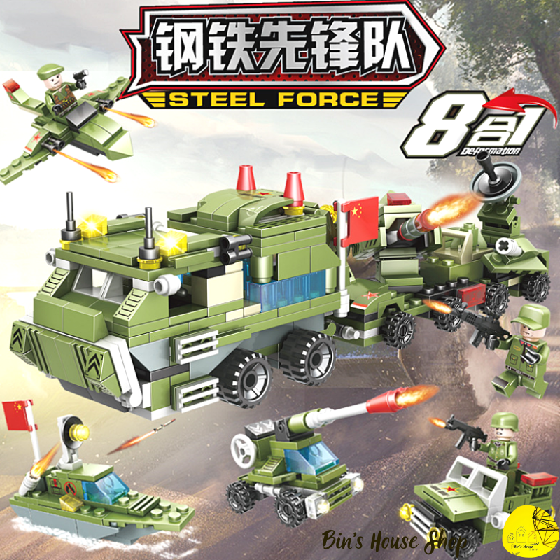 Đồ chơi trí tuệ- mô hình đồ chơi láp ráp lego quân đội army
