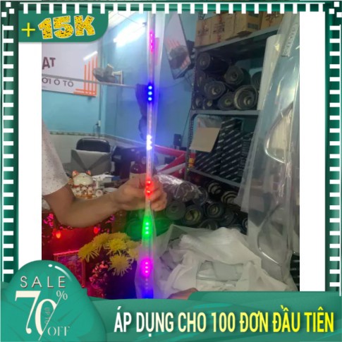 01 cây led râu xe tải - led angten xe tải - nháy 7 màu dài 1 mét