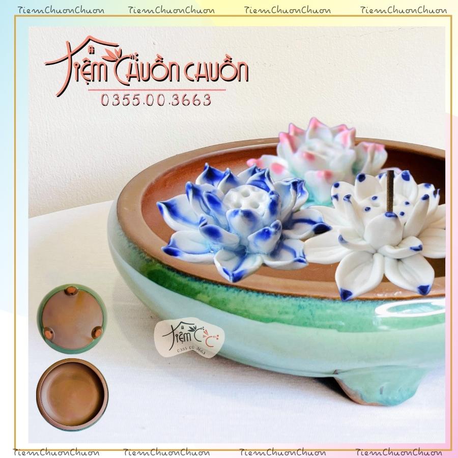 Ang trồng sen nhật nhiều kích cỡ, bát thả sen sứ trang trí vườn