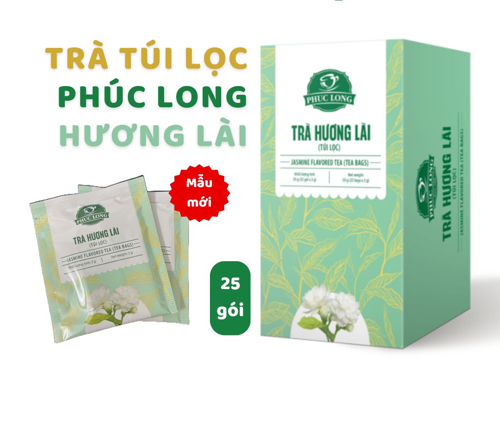  TRÀ LÀI  TÚI LỌC PHÚC LONG HỘP 25 TÉP x 2GR 15323 