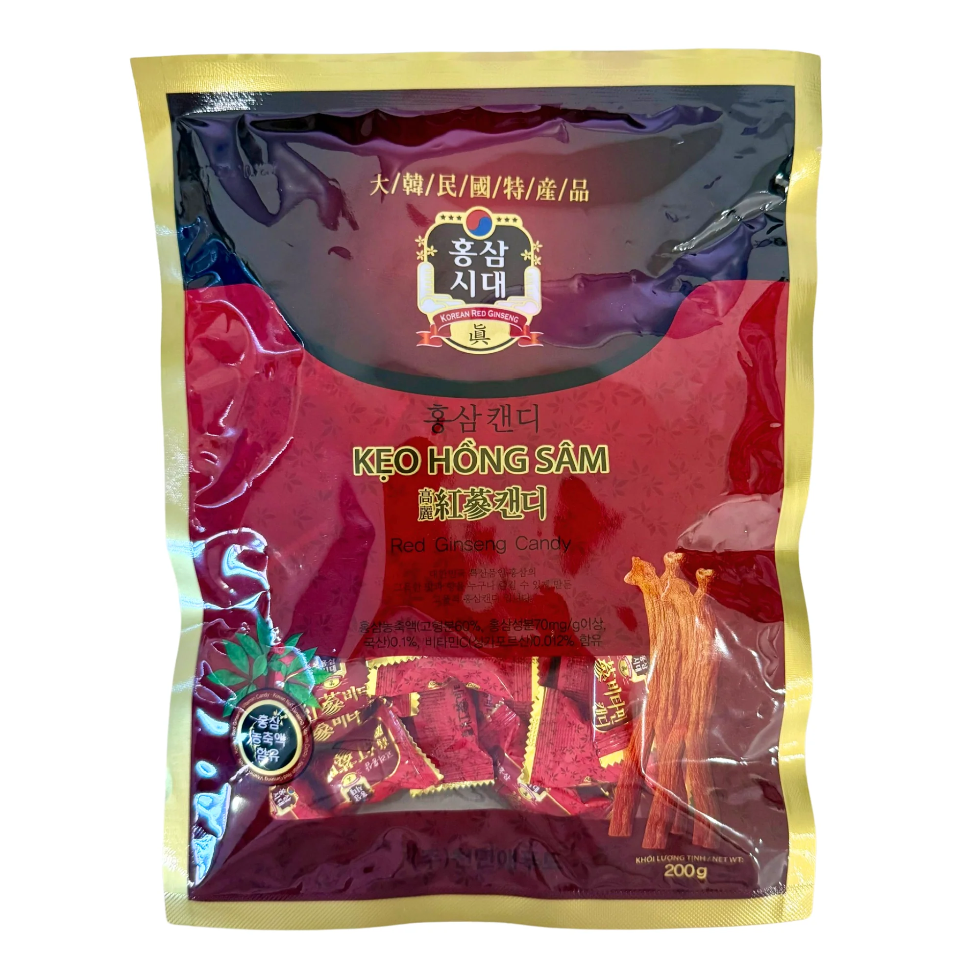 Kẹo Hồng Sâm vitamins 200g