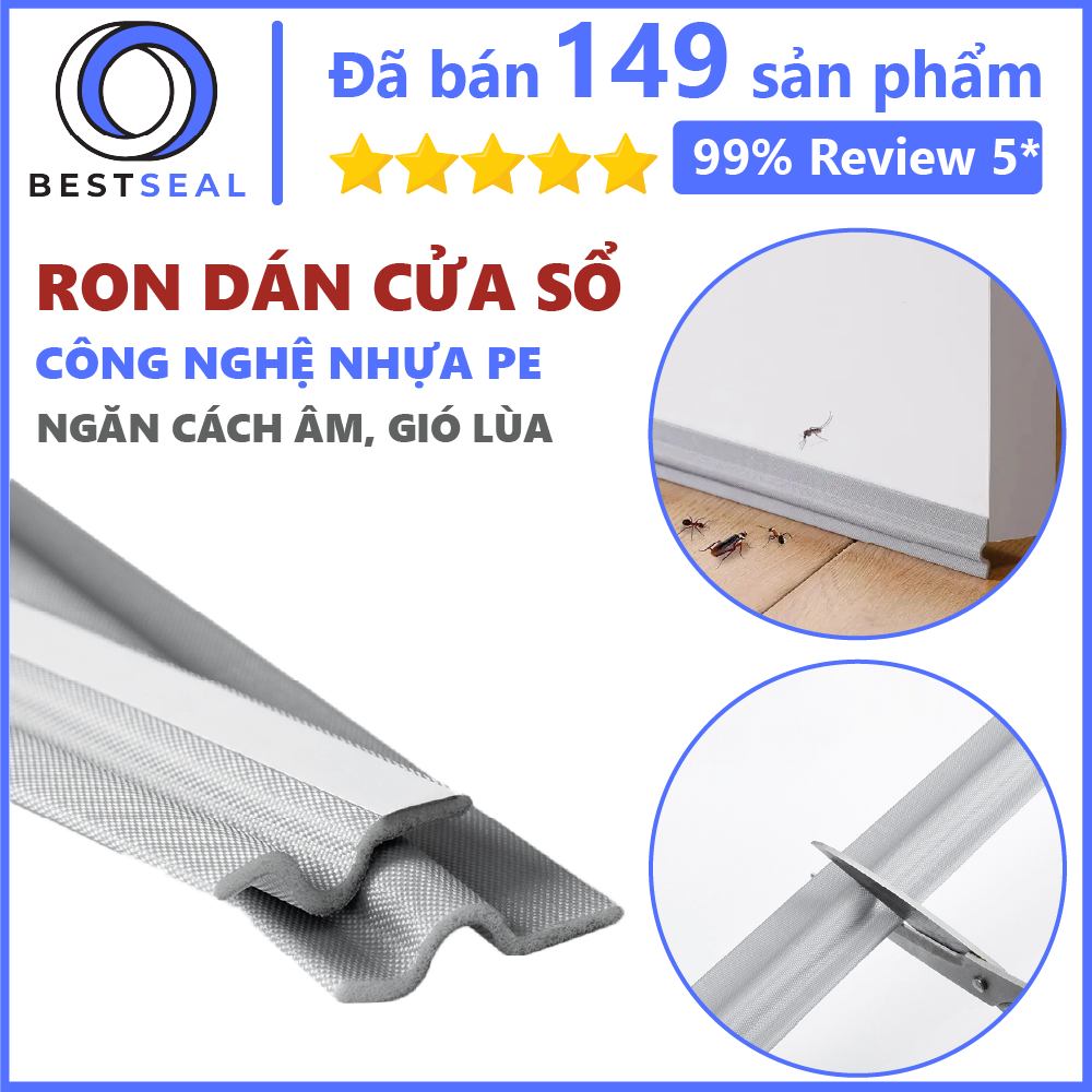 2 mét nẹp cửa sổ chống gió lùa ron cửa cản bụi dùng cho cửa nhôm kính kéo đẩy