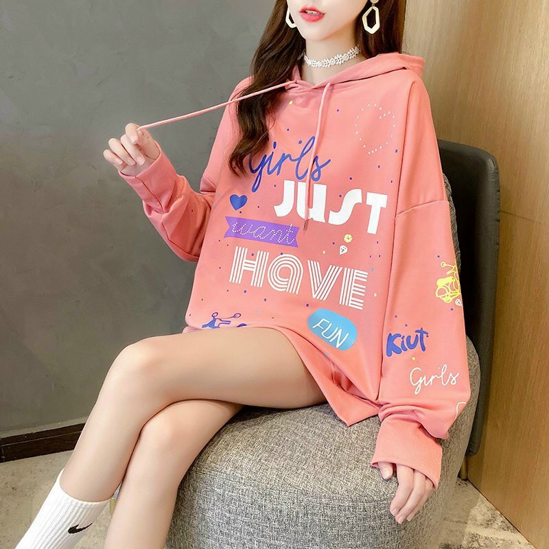 ÁO KHOÁC NỮ - ÁO KHOÁC HOODIE UNISEX TAY DÀI BÓ CHUN HOT HIT MŨ LIỀN CÓ DÂY RÚT THÍCH HỢP ĐI CHƠI ĐI HỌC