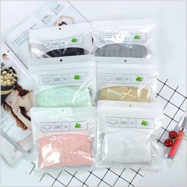 Quần Đùi Mặc Trong Váy . Quần Mặc Nhà Chất Cotton Tăm Gân Chuẩn Túi Zip Mềm Mịn Thoải Mái