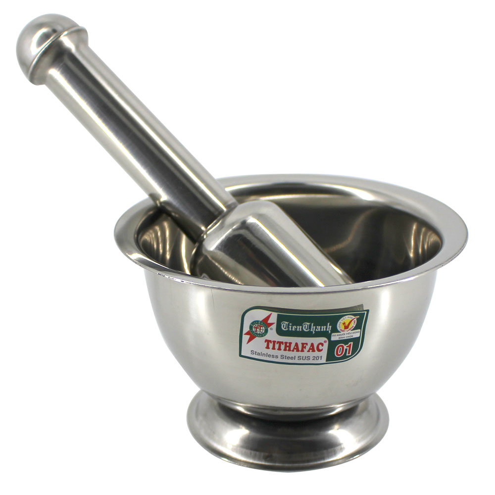 Cối chày inox 430 Số 1, số 2, Số 3, Tithafac