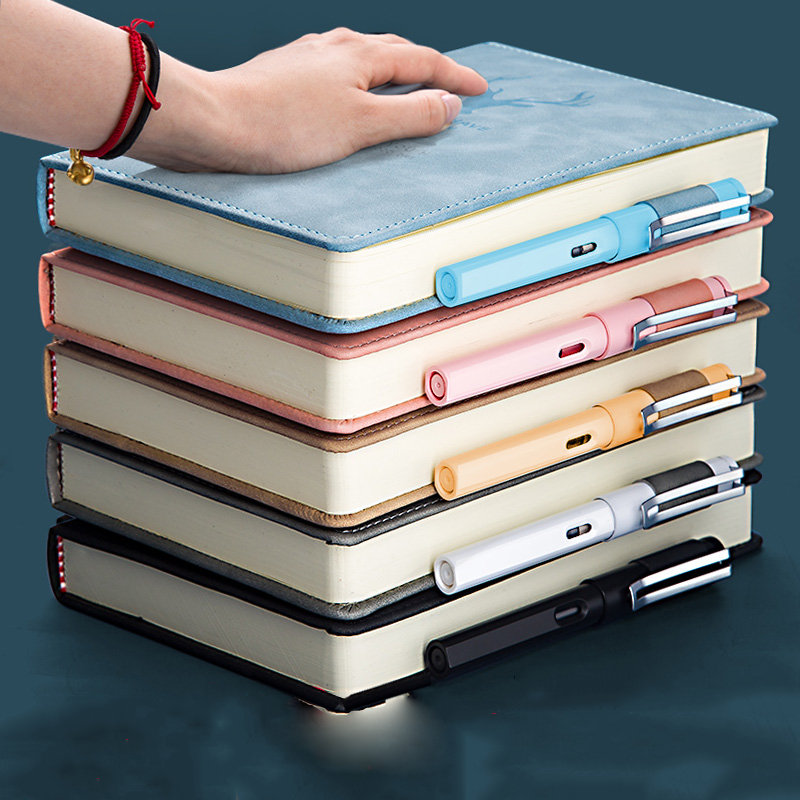 Sổ tay bìa Da A5 360 trang Biga làm sổ ghi chép kế hoạch, sổ quà tặng journal bullet sang trọng - BGPU