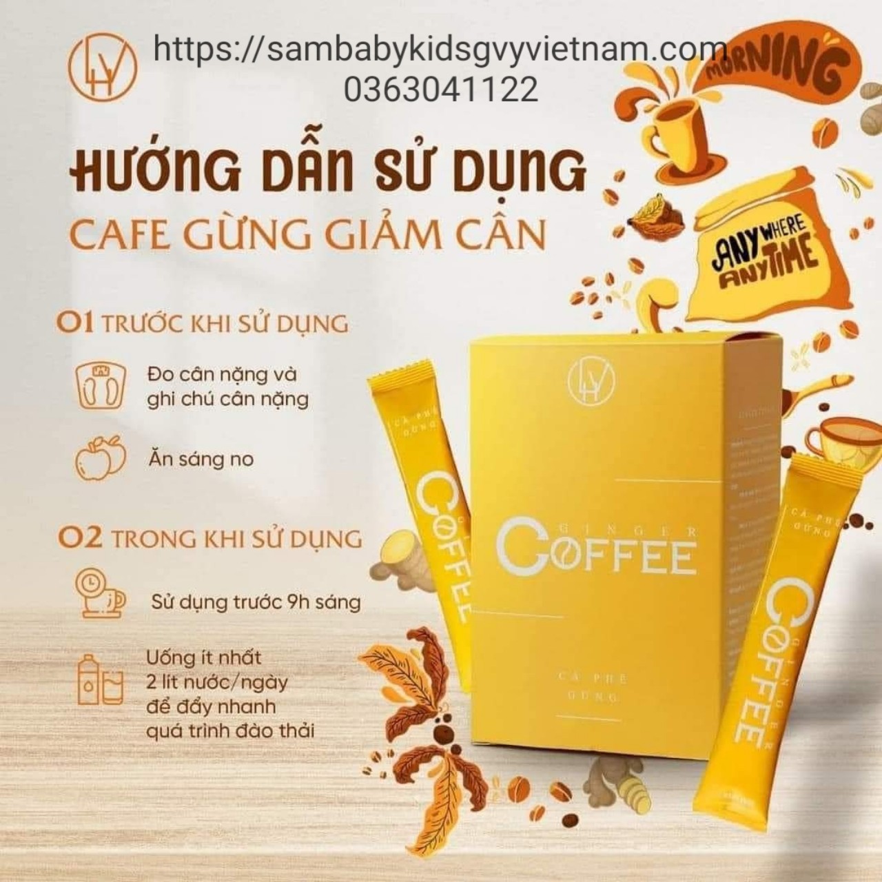 Cà phê gừng giảm cân - ginger coffee chính hãng - liệu trình kèm phiếu cam kết bao giảm, miễn ship