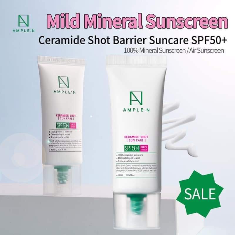 Kem chống nắng ample:n ceramide shot sun care spf50+ pa++++