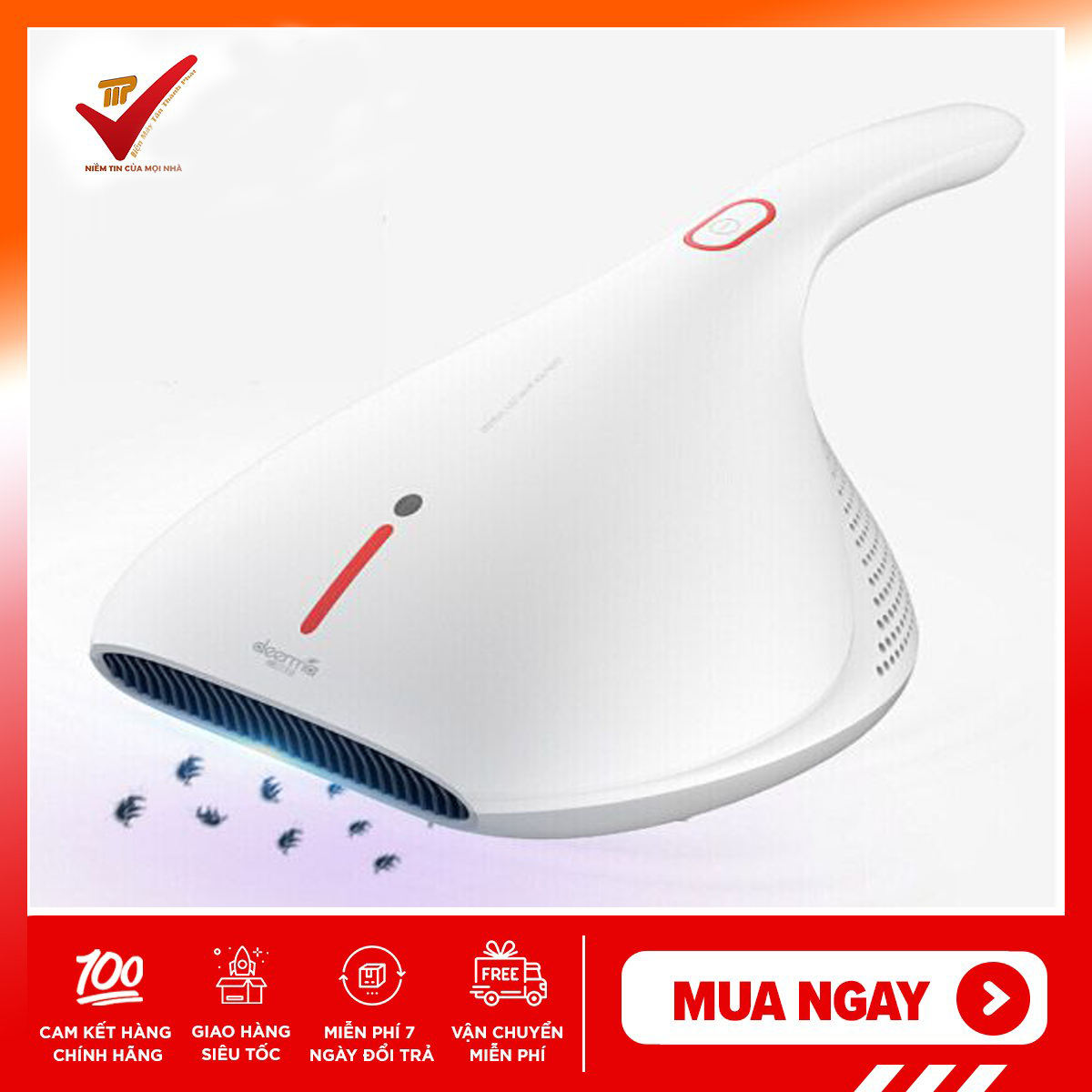 [CHÍNH HÃNG XIAOMI] Máy hút bụi diệt khuẩn tia UV chăn ga gối đệm Xiaomi Deerma CM800, hút bụi cầm tay thông minh