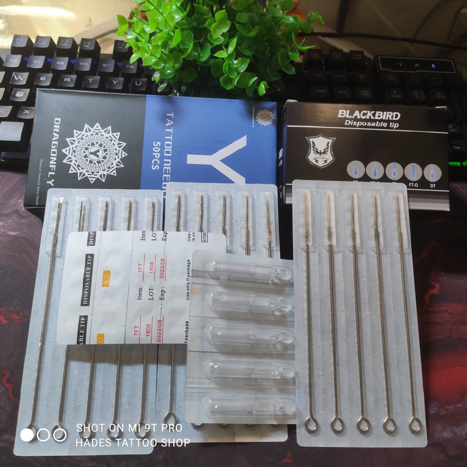 Bộ kim xăm + ngòi 7RL chạy khung Dragonfly