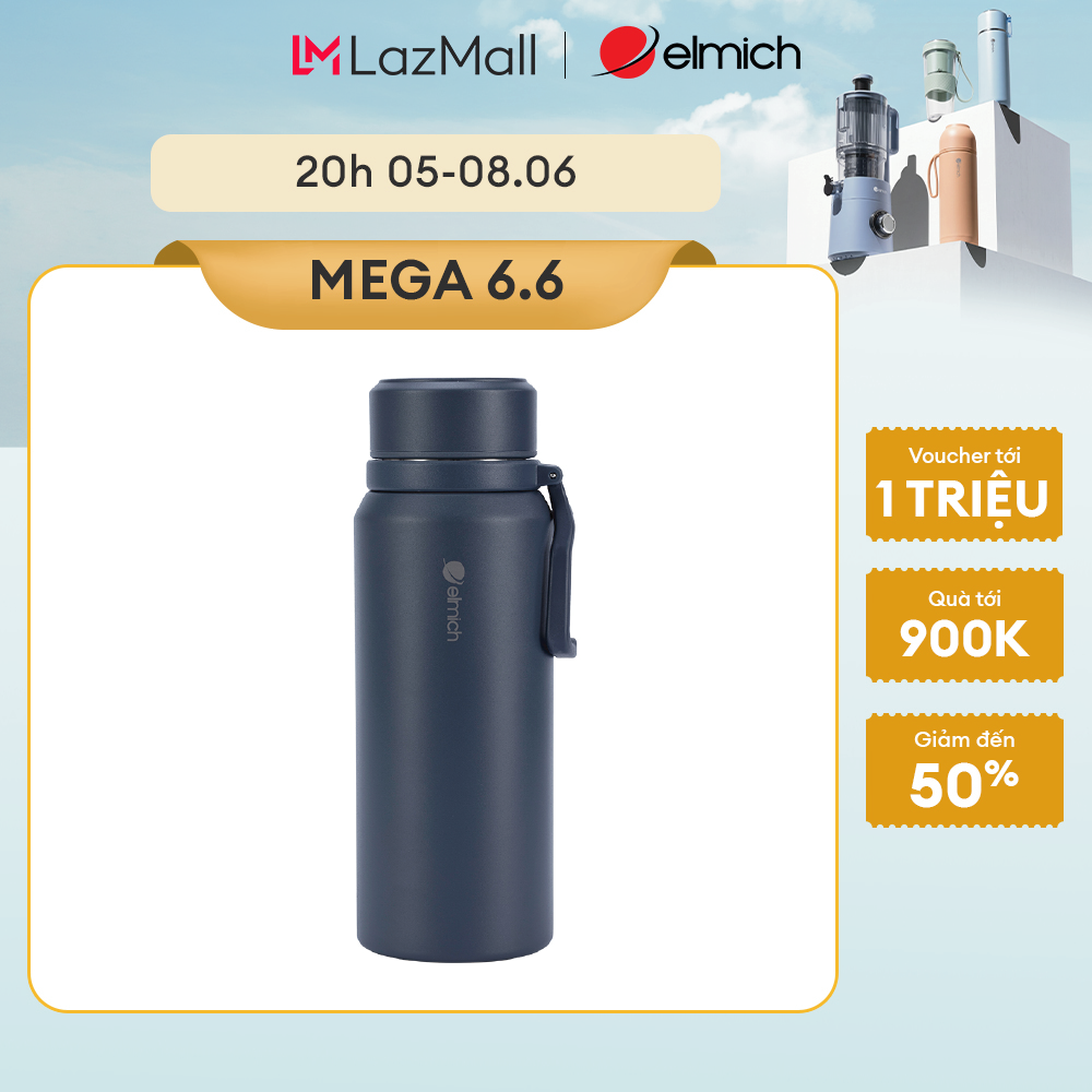 (MEGA 6.6)Bình giữ nhiệt inox 304 Elmich EL8382LB dung tích 810ml