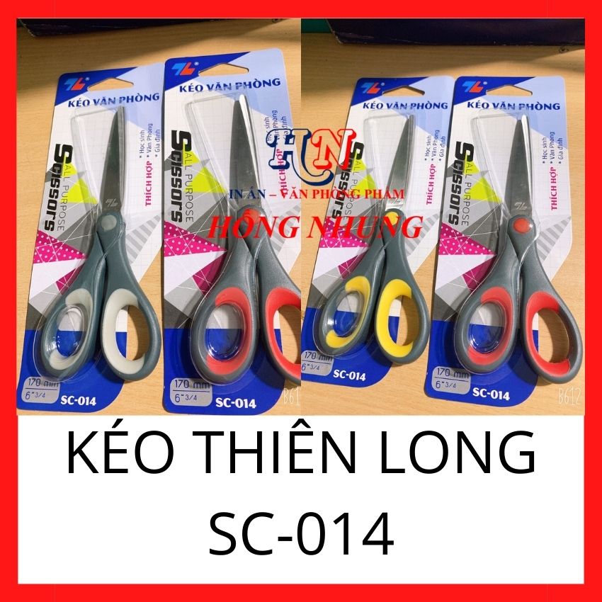 Kéo cắt thiên long sc-014, kéo dành cho văn phòng, học sinh, gia đình
