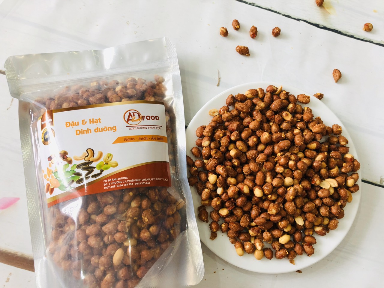 500g đậu phộng rang tỏi ớt_minhnhatfood