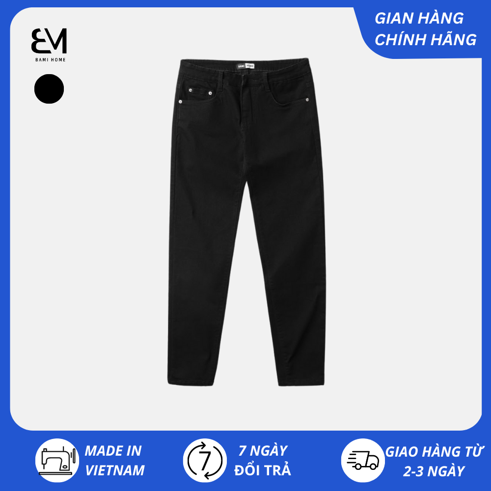 Quần Jean dài Bami Home chất liệu Jean co dãn, quần jean nam form Skinny tôn dáng QJ02