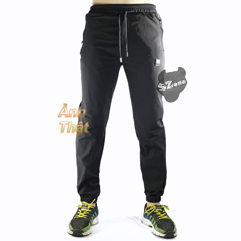 Quần Jogger gió Nam Dáng Côn Bo Gấu, quần gym thu đông, quần thể thao ống dài thu đông chất đẹp SQD101